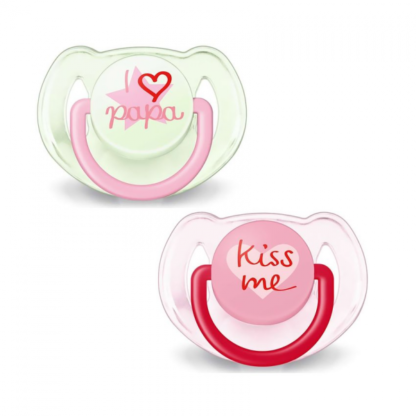 SOOTHER I LOVE MAMA & PAPA 6-18M (TWIN PACK)