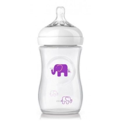 NATURAL DECORATED BOTTLE 260ml GIRL (SINGLE PACK)